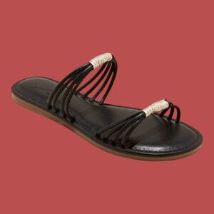 Universal Thread - Women's Aura Two Band Slide Sandals - Black - 7 1/2